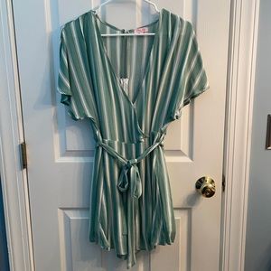 NWOT Pink Lily striped romper